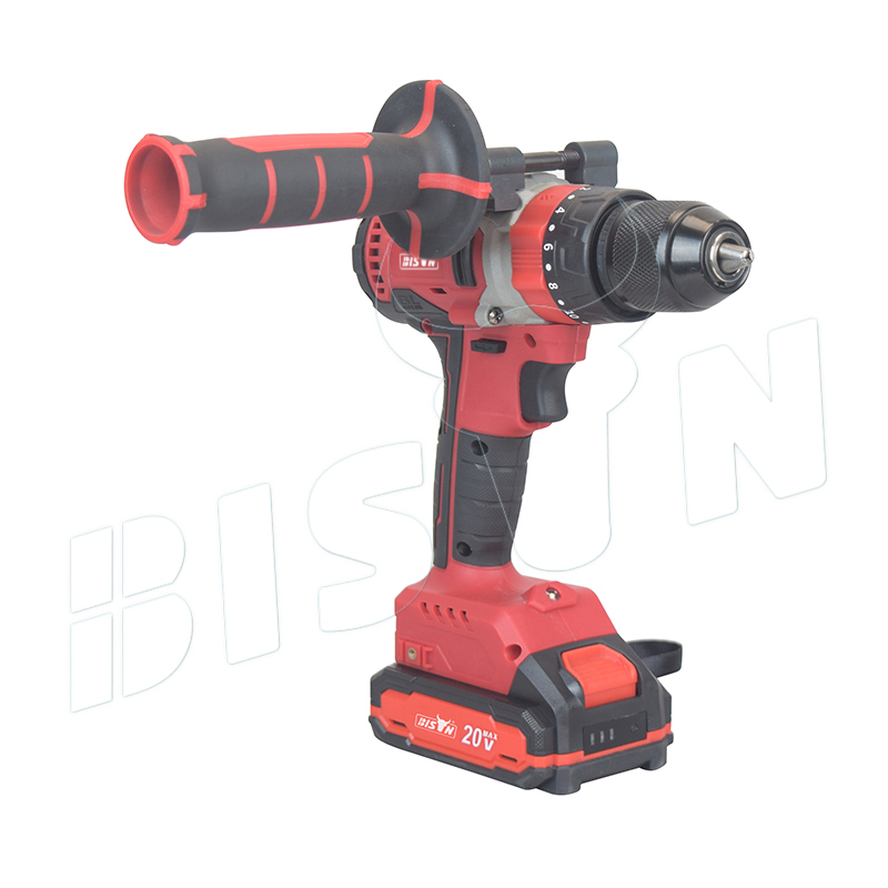 battery powered drill with side handle