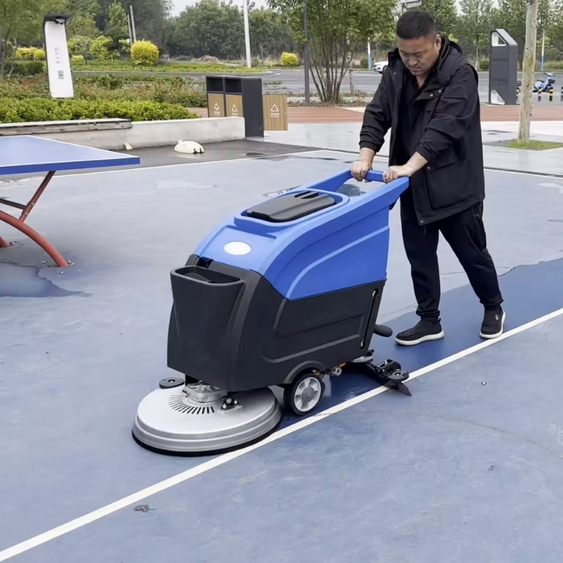 compact automatic floor scrubber